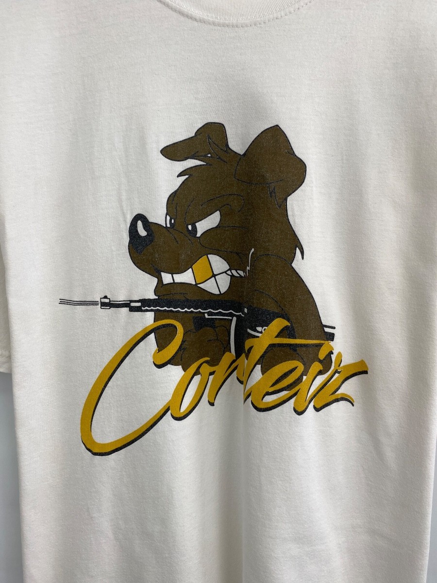 🇺🇸 Y2K Corteiz Dog Gun T-Shirt Rare Retro Hype size XL color