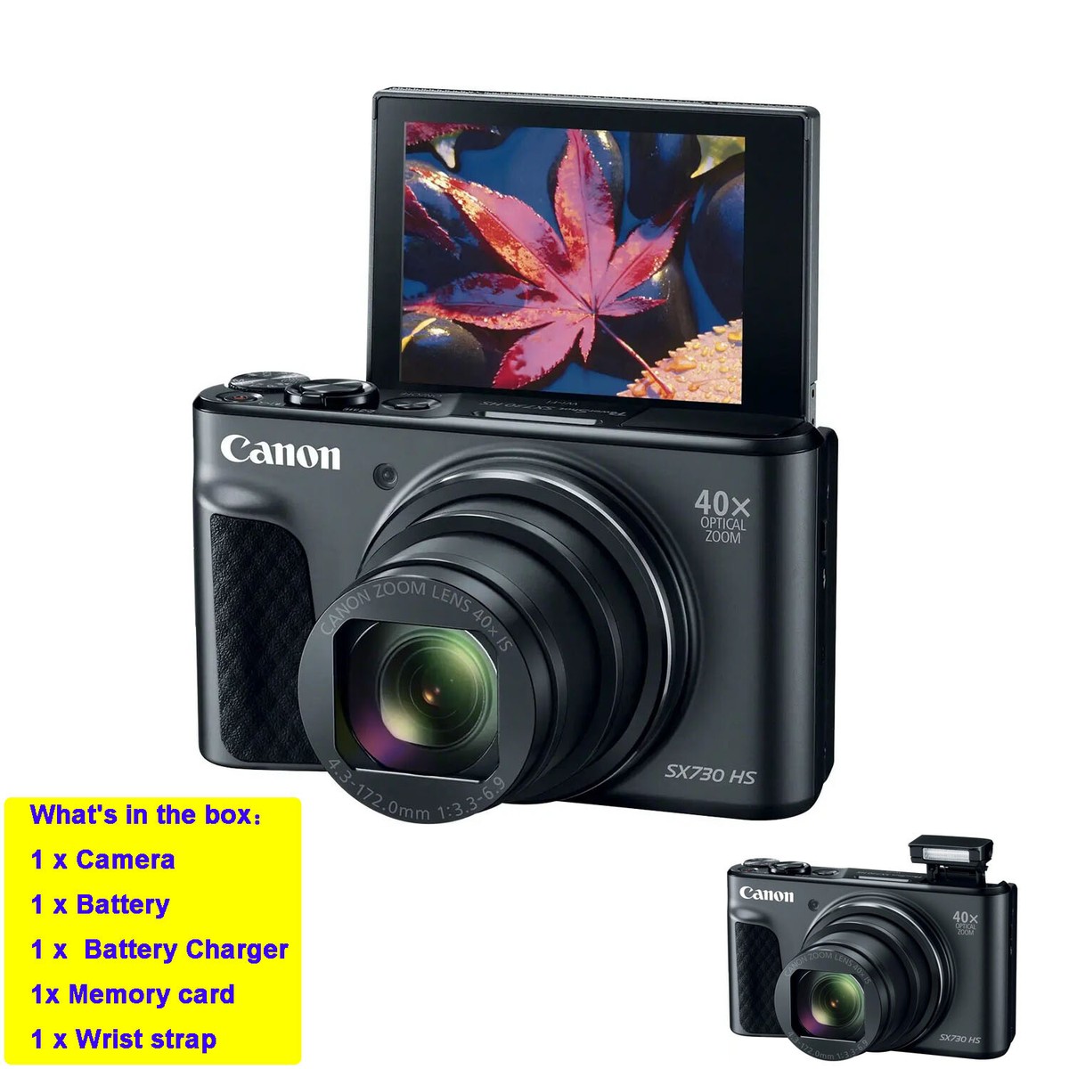 Canon PowerShot SX730 HS with Flip Screen 20.3MP 40x Digital