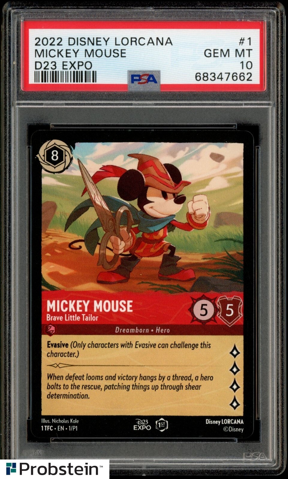 ロルカナ D23 2022 Mickey Mouse 鑑定済6サイン入