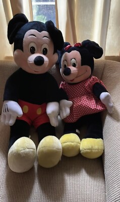 Vintage Mickey Minnie Mouse Plush toy Disneyland Disney World