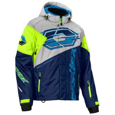 Castle X Code G3 Snowmobile Jacket - Navy/Process Blue/Hi-vis | eBay