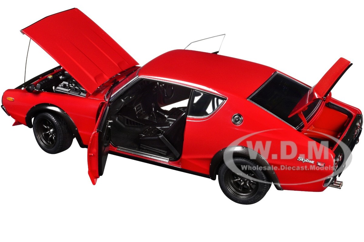 NISSAN SKYLINE 2000GT-R (KPGC110) TUNED VER. RHD RED 1/18 MODEL BY