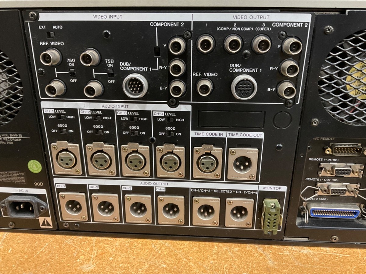 Sony Betacam SP BVW-75 Studio Editor Video Cassette Recorder #2 | eBay