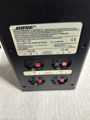 Bose Acoustimass 5 Series III Subwoofer 2x Double Cube Speakers