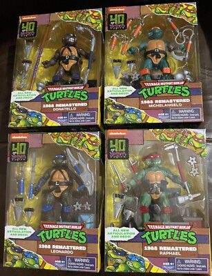 TMNT 1988 Remastered Set of 4 TEENAGE MUTANT NINJA TURTLES 40th