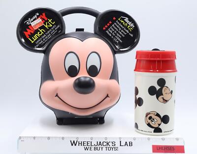 Mickey Mouse Head Lunch Kit W/ Thermos Disney Aladdin Ind. NEW | eBay