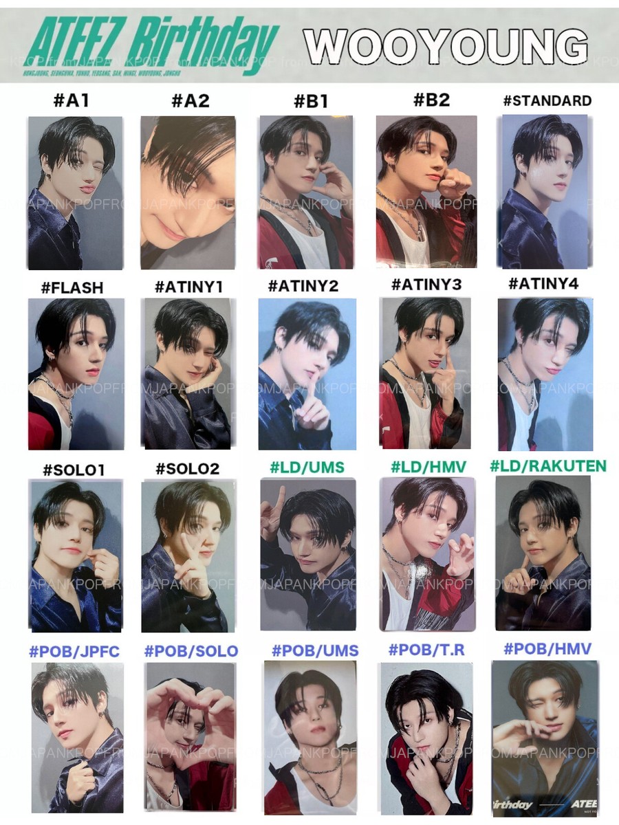 WOOYOUNG ATEEZ Birthday JAPAN POB LUCKY DRAW ALBUM PHOTOCARD ATINY