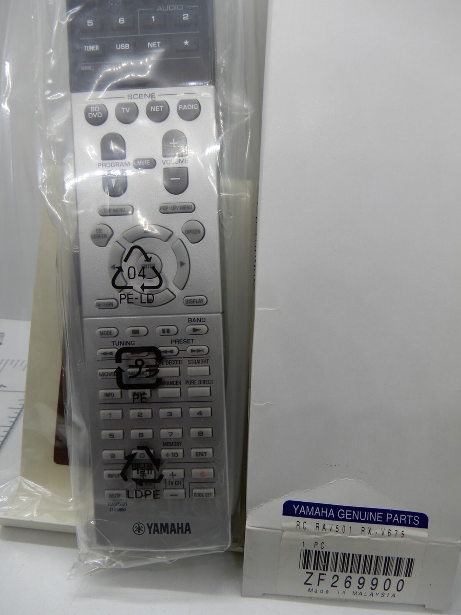 New Genuine Yamaha Remote Control RAV501 ZF26990 RX-V675 RX-A730