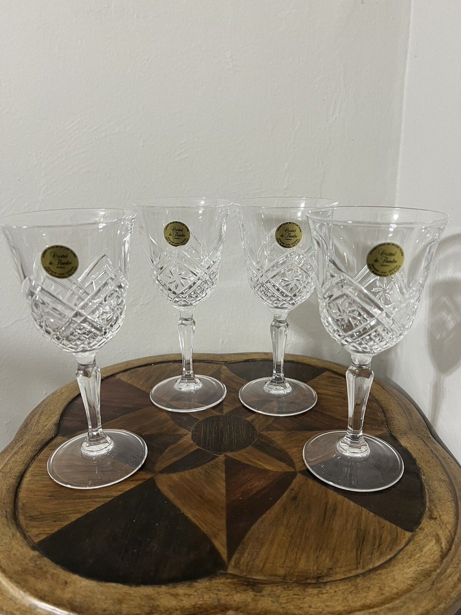 Crystal De Flandre France Genuine Lead Crystal Set Of 4 Glasses | eBay