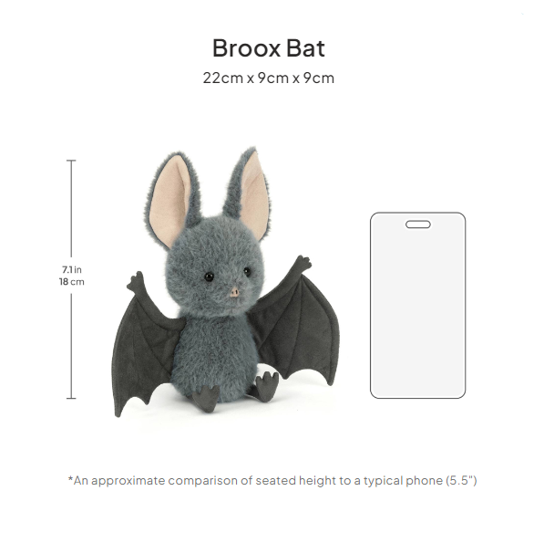 NWT Jellycat Broox Bat Soft Plush Toys Halloween Gifts | eBay