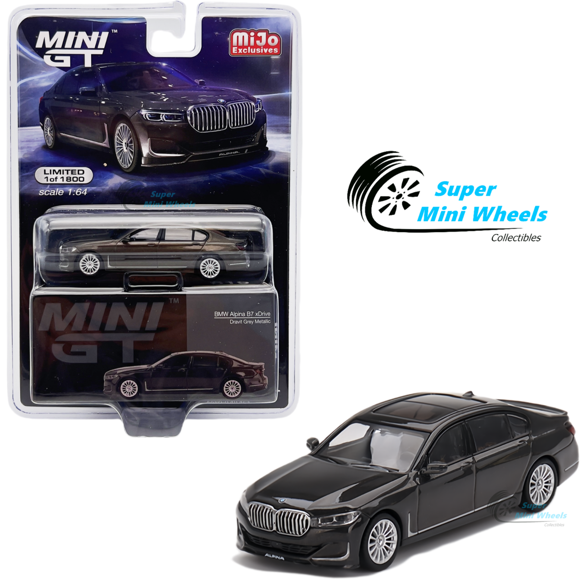 Mini GT 1:64 BMW Alpina B7 xDrive Dravit Grey Metallic #619 | eBay
