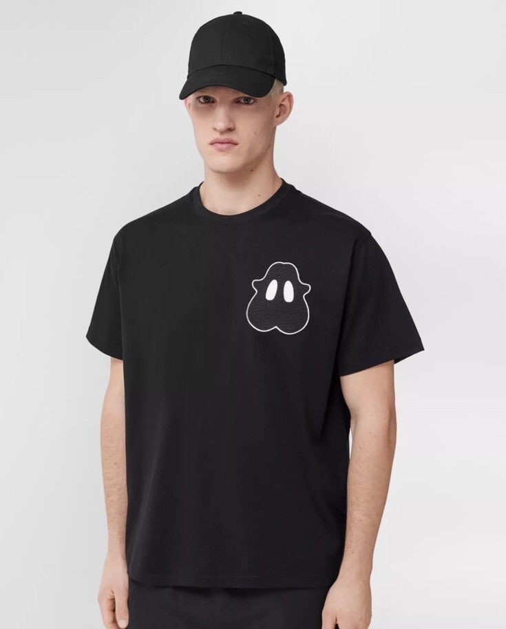 Burberry Monster Patch Graphic Black Oversized Men's T-Shirt Size