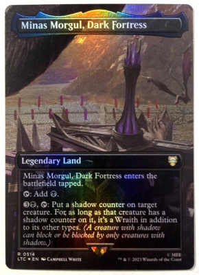 MTG Minas Morgul, Dark Fortress *BORDERLESS FOIL* The Lord of the
