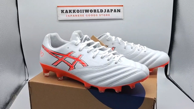 ASICS Soccer Cleats DS LIGHT X-FLY PRO 3 White/Flash Red 1101A072