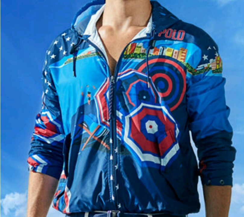 Polo Ralph Lauren Team USA Windbreaker 2016 Olympics Rio Graphic