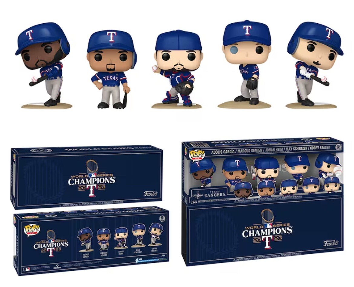 Funko POP! Texas Rangers MLB 2023 World Series Champions Fanatics
