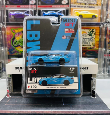 Mini GT #192 - LBWK LB WORKS BMW M4 Baby Blue MGT00192 - Blister