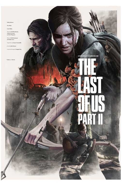 Naughty Dog LAST OF US PART 2 Joel & Ellie video game poster 11x17