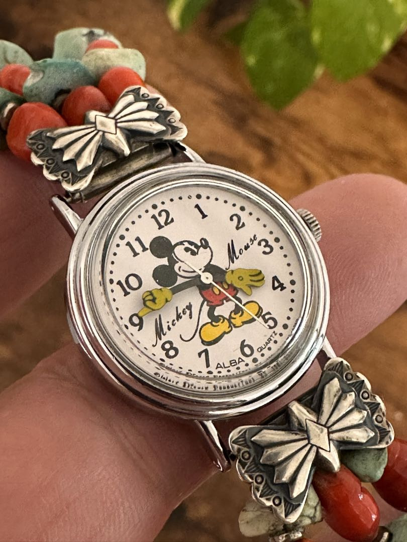 Seiko Alba Disney Analog Quartz Women Rare Retro Alba Mickey Mouse