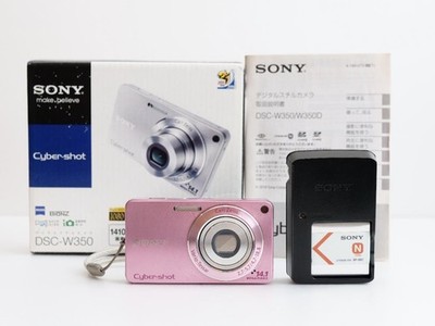 Sony Cyber-Shot DSC-W350 Pink Compact Digital Camera Used Sharp