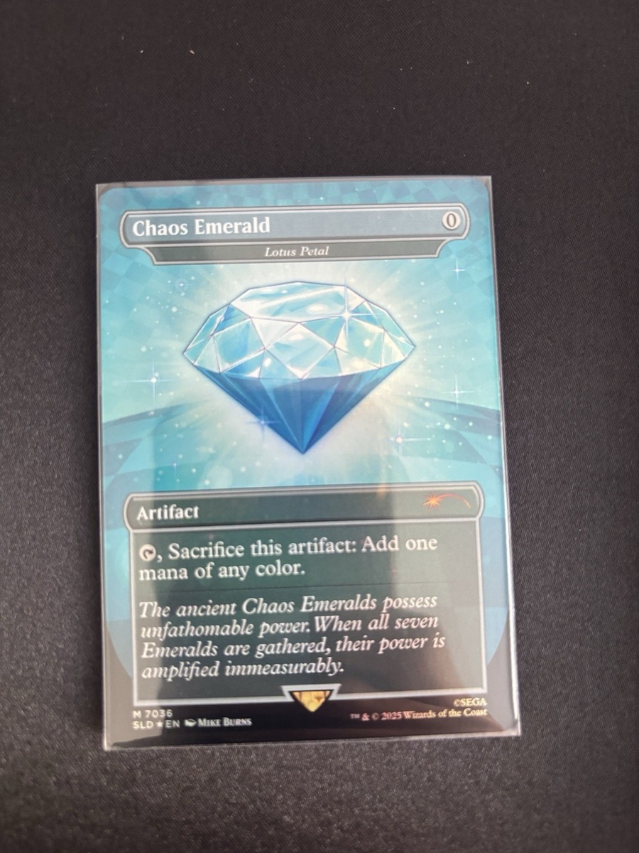 Chaos Emerald Light Blue 7036 (Lotus Petal) MTG Sonic The Hedgehog