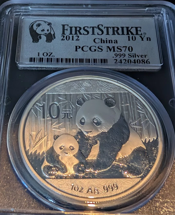 2012 Silver Panda Ms70 In People'S Republic Of China Coins (1949