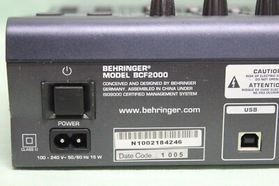 Behringer B-Control BCF2000 USB MIDI DAW Fader Controller NOT
