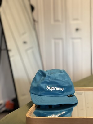 SUPREME New York Cordura Fabric Camp Cap LIGHT BLUE Hat Adjustable
