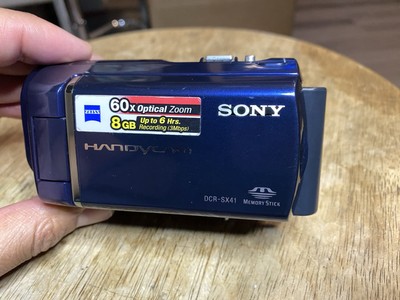 SONY Handycam DCR-SX41 Blue Camcorder 60xOptical Zoom TESTED Works