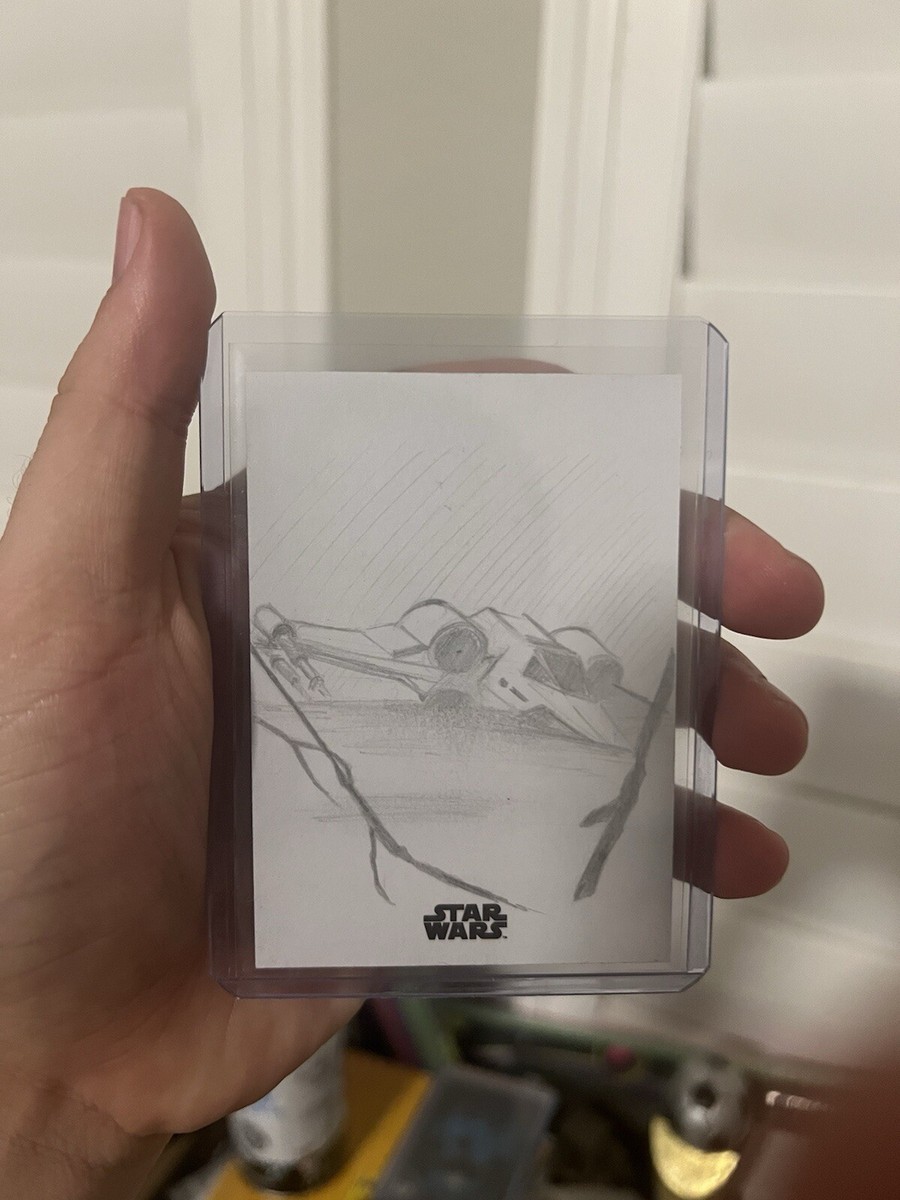 2024 Topps Chrome Star Wars Galaxy Sketch Card 1/1 By Mike Dalzell