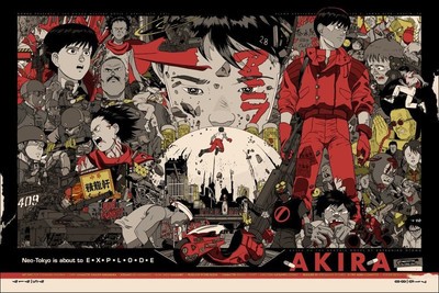 AKIRA (variant) by Tyler Stout Movie Poster Print Mondo Art MINT