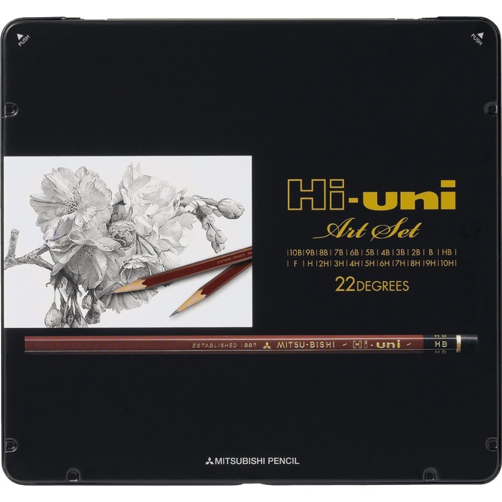 genuine Mitsubishi Pencil Hi-uni Art set 22 degrees for designers
