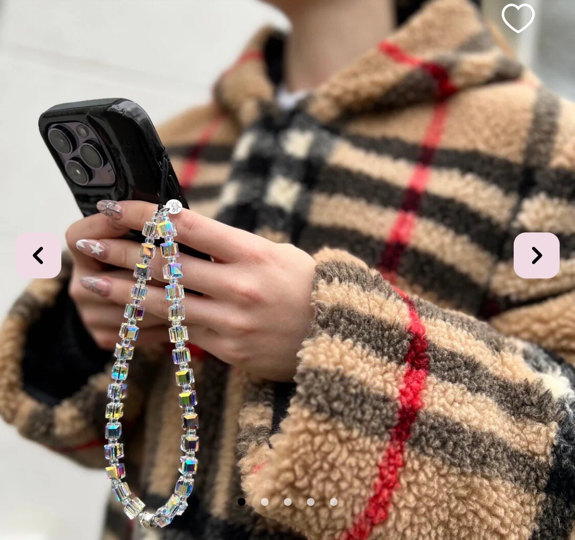 String Ting City Drip Ting Crystal Wristlet Phone Strap Stringting