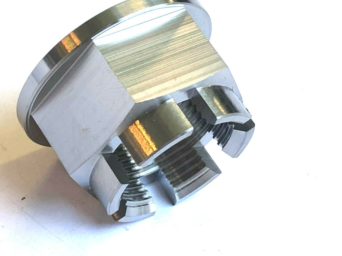 KAWASAKI ZH2 2020-2025 REAR AXLE CASTLE FLANGED NUT TITANIUM M24X1