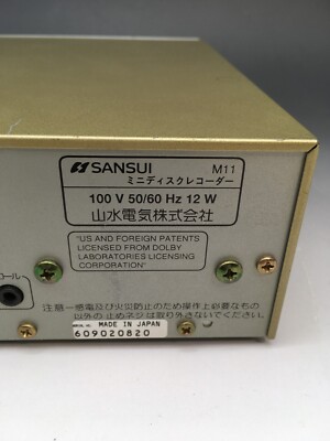 SANSUI M11 Compact MD Recorder Walking Tested silver Good Sound