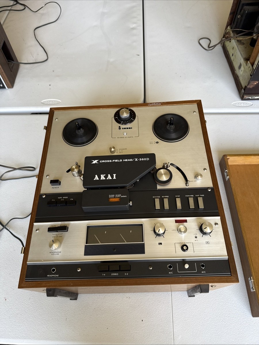 Akai X Cross-Field Head Reel To Reel, Model: X-360-D, Powers Spins