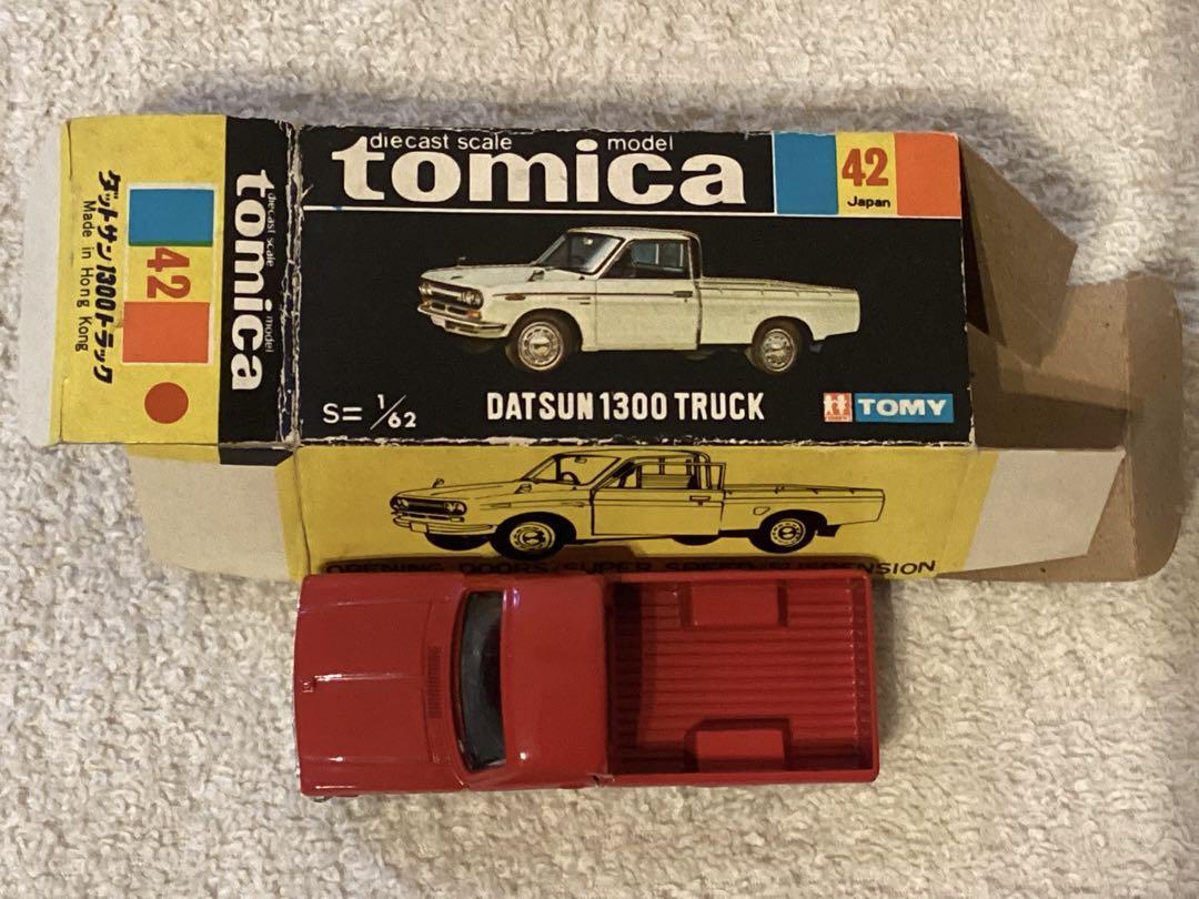 トミカ 日本製 黒箱 42 ダットサン 1300トラック 1Fホイール 当時物
