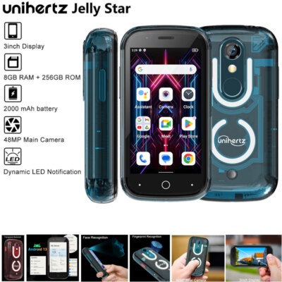 Unlock 4G LTE Unihertz Jelly Star Mini Cell Phone Android 13