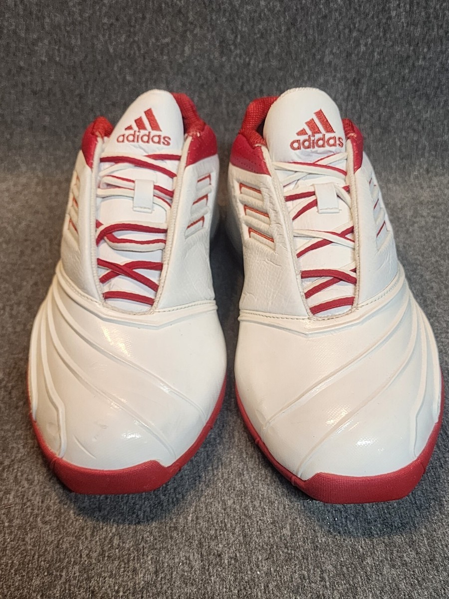 2003 Adidas TMAC II 2 Low Men's Size 8 U.S. White Red 019483 Shoes