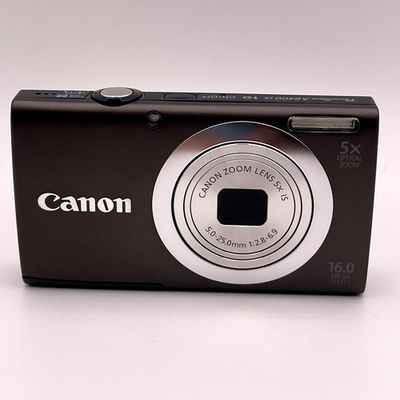 Canon PowerShot A2400 IS 16.1MP Digital Camera – Black – Tested