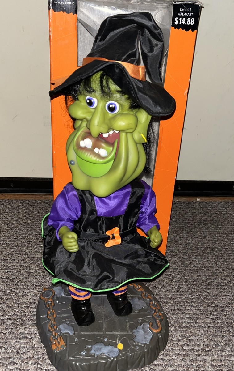 Gemmy Halloween Big Head Animated Singing Dancing Witch 17