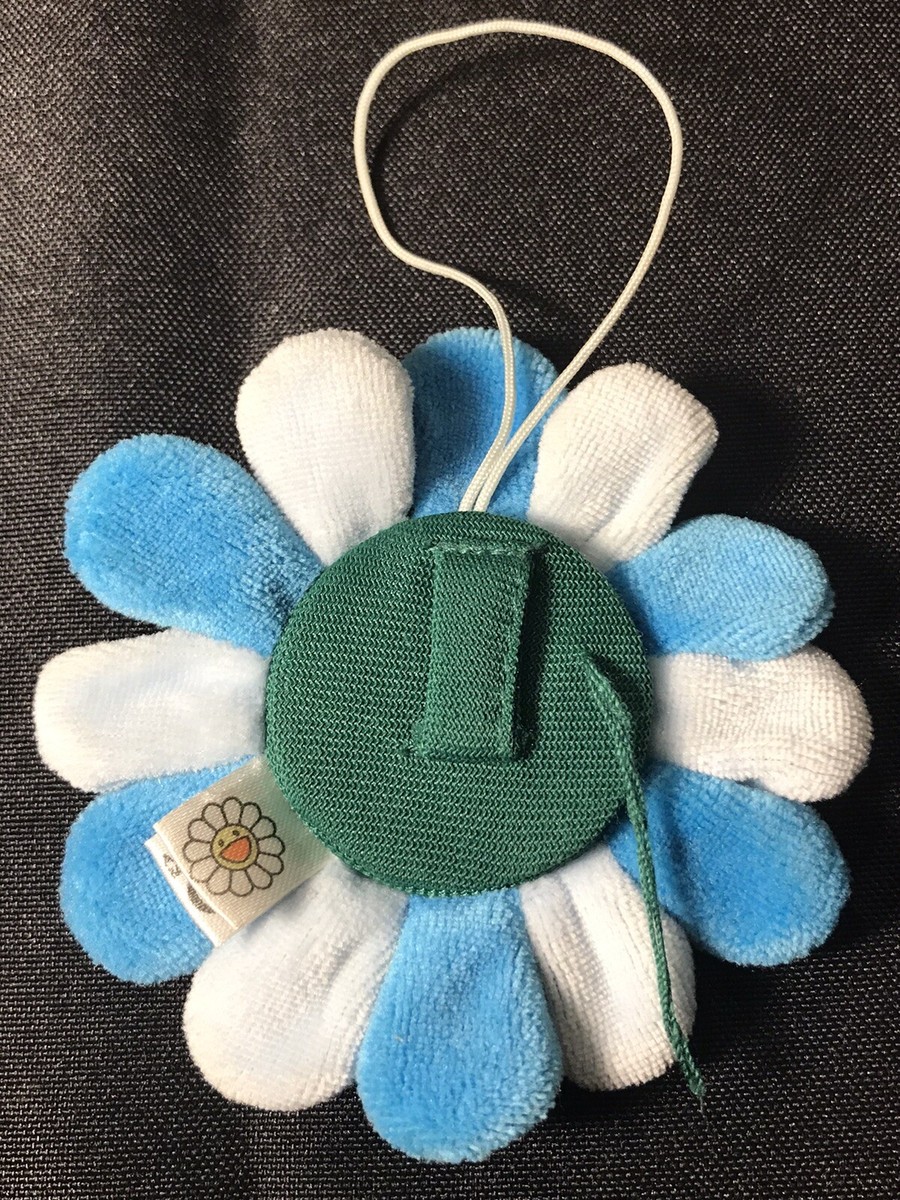 TAKASHI MURAKAMI BLUE WHITE FLOWER 3.5 INCH PIN JEWELRY SOFT