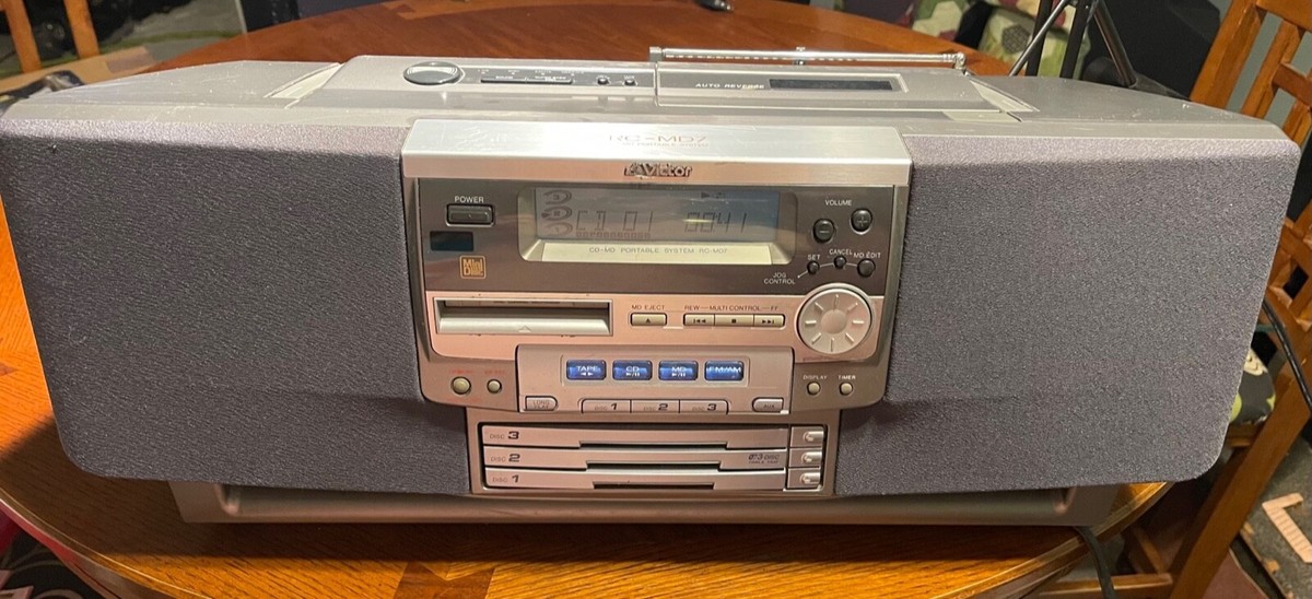 Vintage Victor CD-MD Portable System RC-MD7 Boombox 1997 | eBay