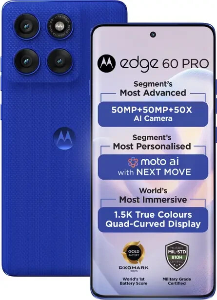MOTOROLA Moto Edge 60 Pro 5G-Factory Unlocked Dual SIM-8GB 256GB