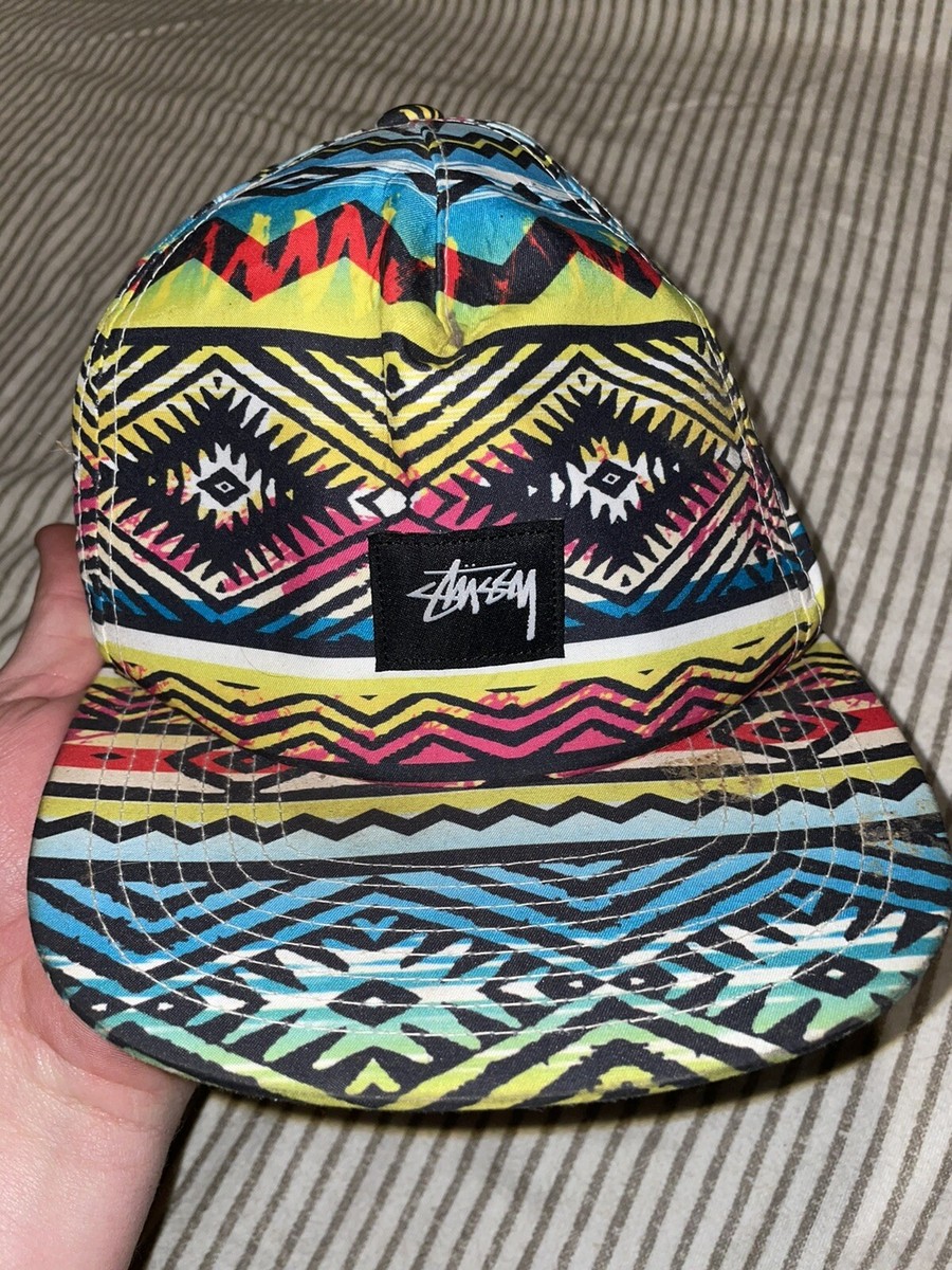 Vintage RARE 90s Stussy Logo Snapback Hat Cap VTG Jah Irie Reggae