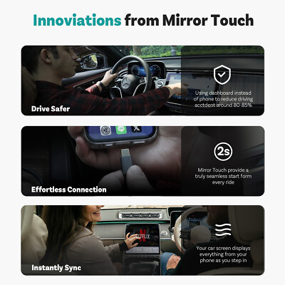 Ottocast Mirror Touch Wireless CarPlay Adapter Bidirectional
