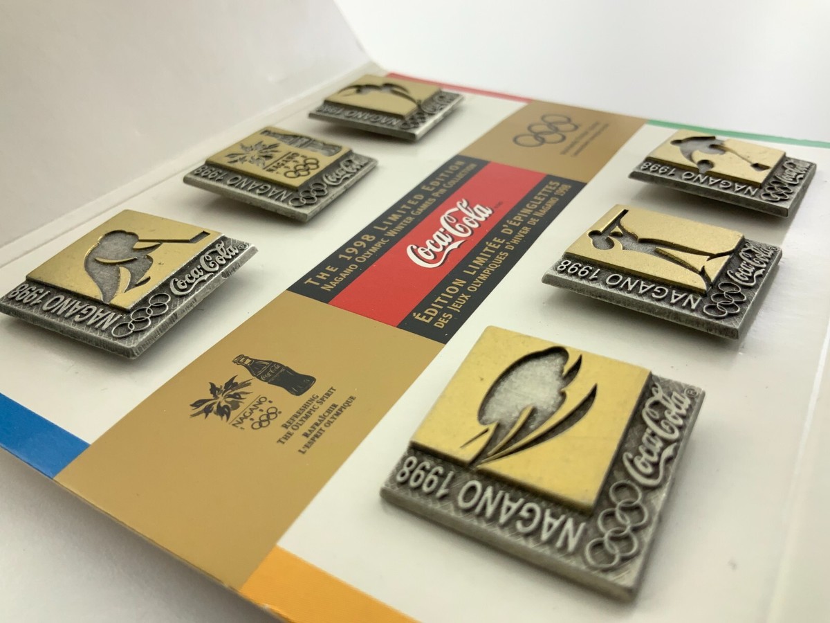 1998 Nagano Olympic Winter Games Pin Collection CocaCola 6 Pins