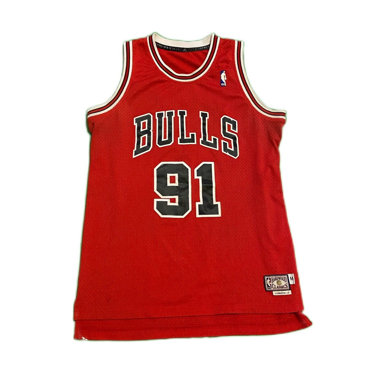 CHICAGO BULLS #91 RODMAN JERSEY SHIRT ADIDAS HARDWOOD CLASSICS