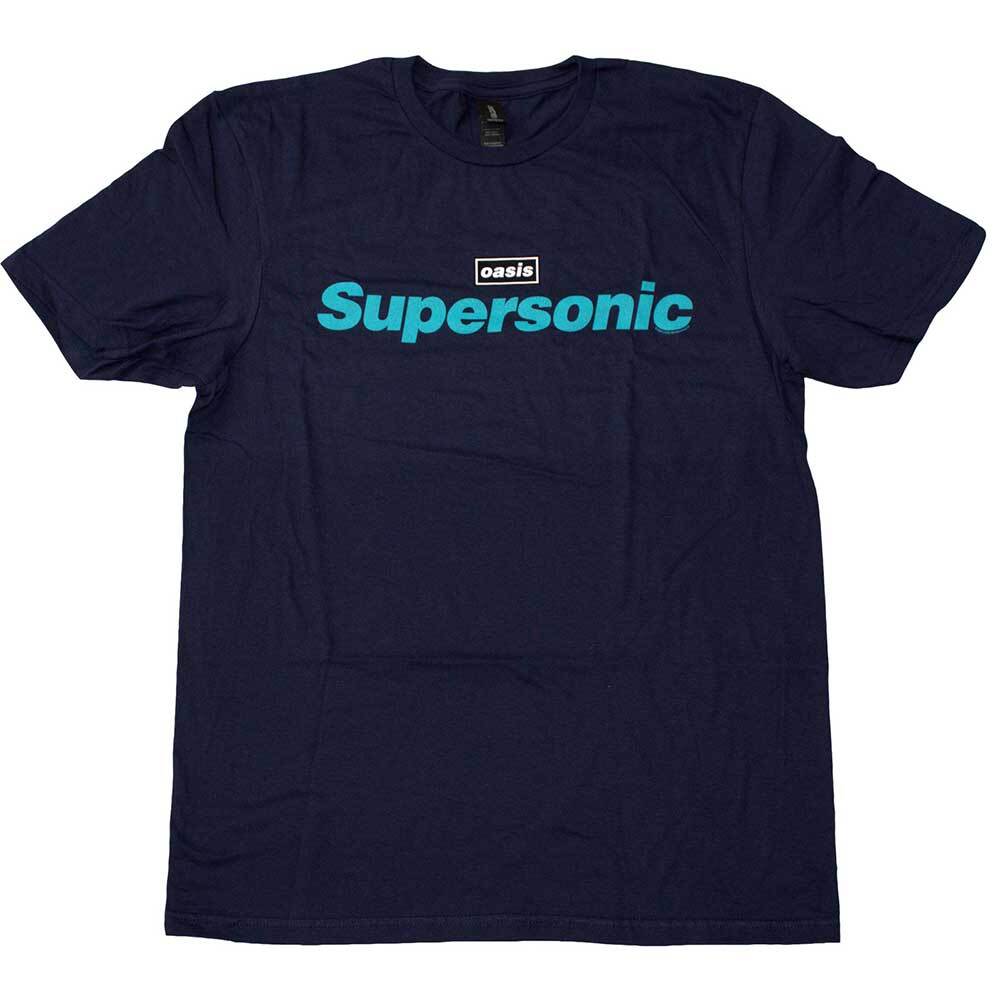 Oasis Supersonic Title Colour T-Shirt Blue New | eBay
