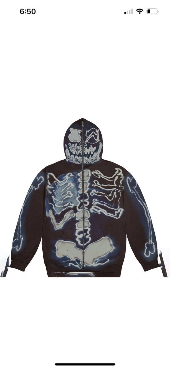 Travis Scott Cactus Jack For Fragment Skeleton Graffiti Full Zip